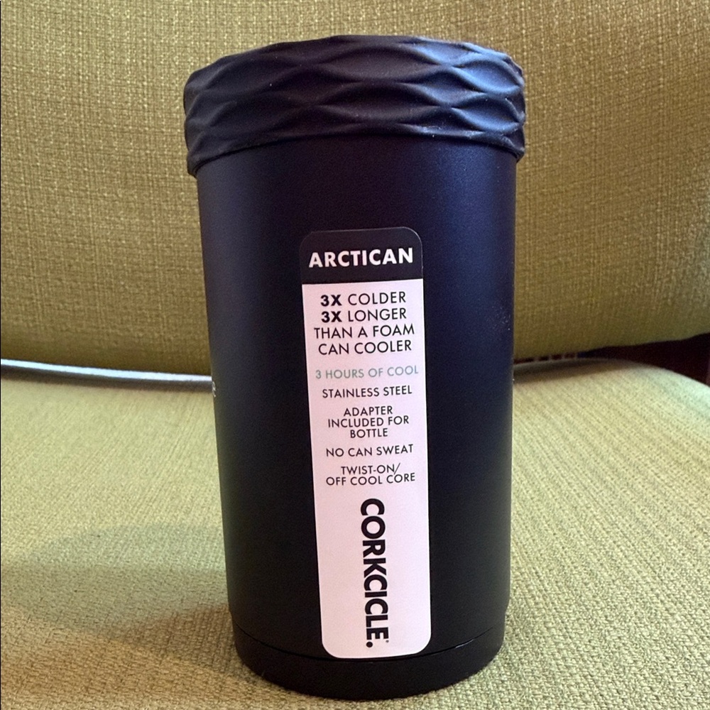 Corkcicle Black Matte ArcticCan Insulated Can Cooler